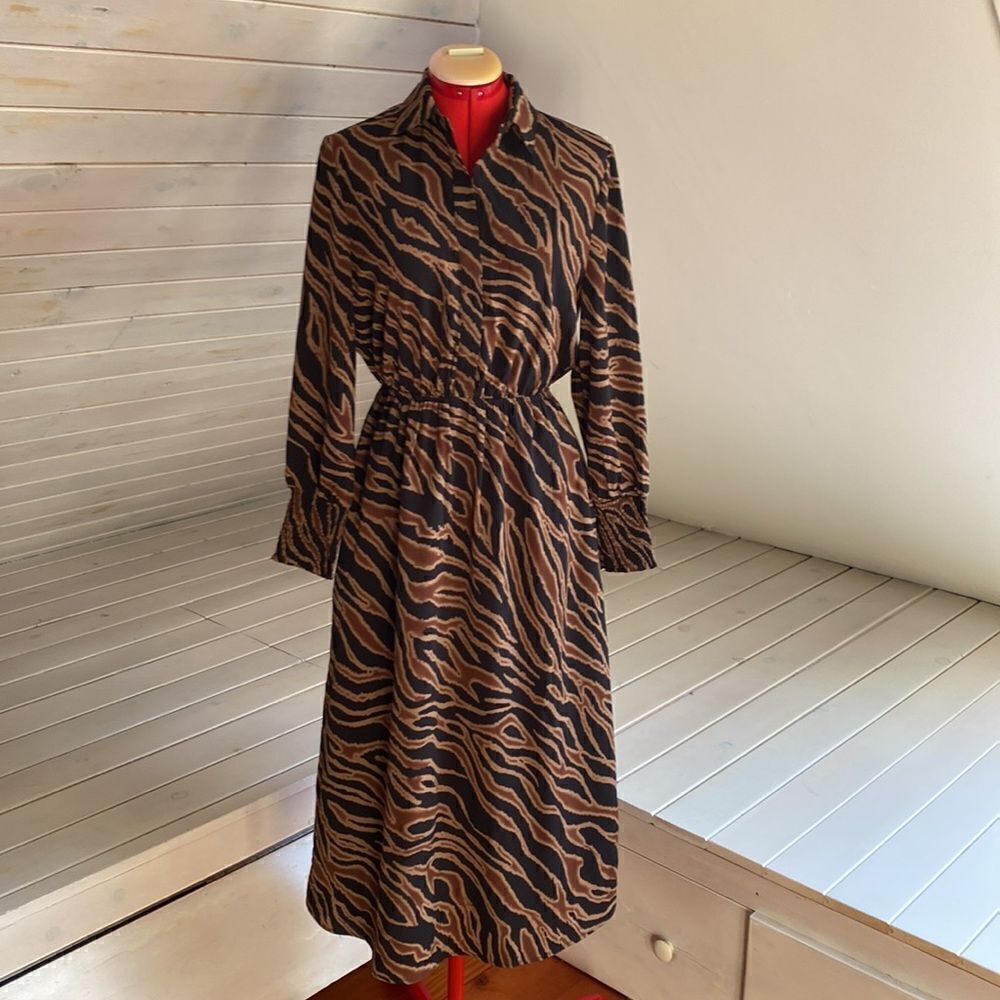 BB Dakota by Steve Madden Zebra Print Maxi Dress - Black and Brown - Picture 4 of 16